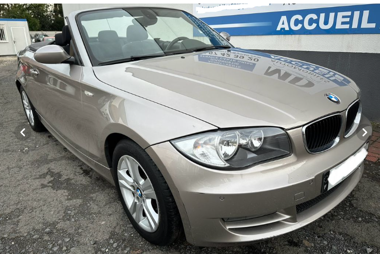 Left hand drive BMW 1 SERIES  cabriolet 118d 143 cv